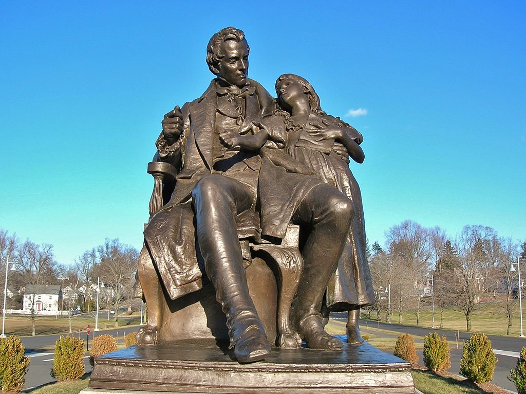 Statue of Thomas Hopkins Gallaudet at Gallaudet University.